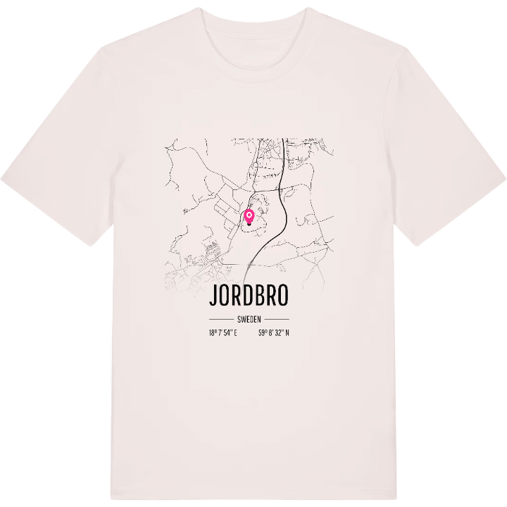 Jordbro map t-shirt – t-shirt from PinShirt