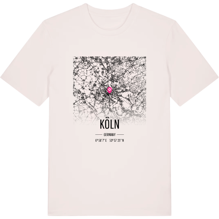 Köln map t-shirt – t-shirt from PinShirt