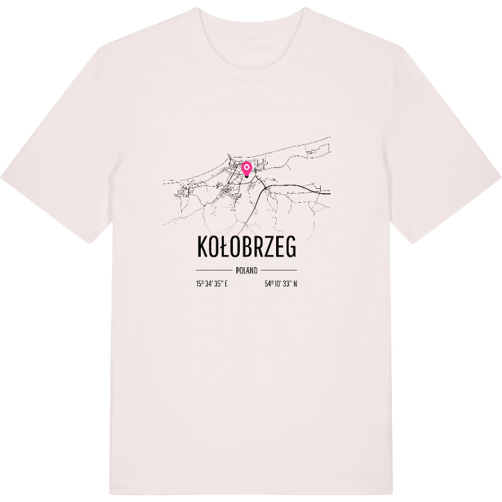 Kołobrzeg map t-shirt – t-shirt from PinShirt