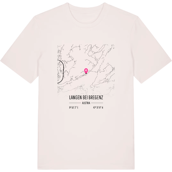 Langen bei Bregenz map t-shirt – t-shirt from PinShirt