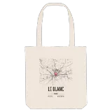 Le Blanc map tote bag