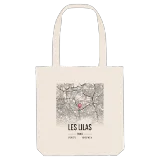 Les Lilas map tote bag