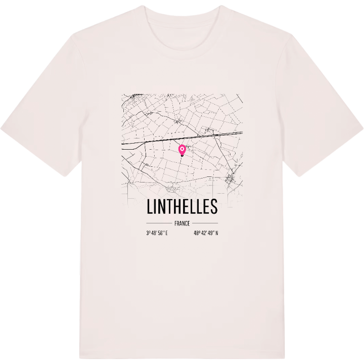 Linthelles map t-shirt – t-shirt from PinShirt