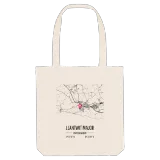 Llantwit Major map tote bag