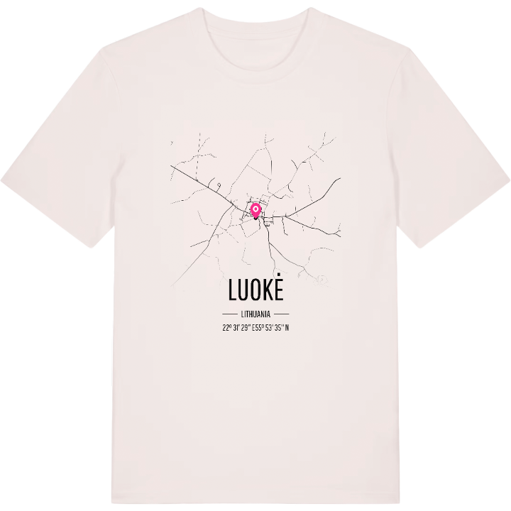 Luokė map t-shirt – t-shirt from PinShirt