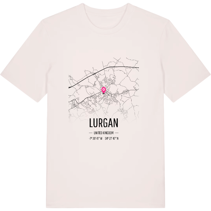 Lurgan map t-shirt – t-shirt from PinShirt