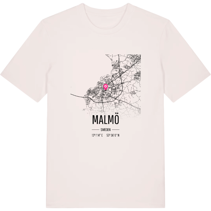 Malmö map t-shirt – t-shirt from PinShirt