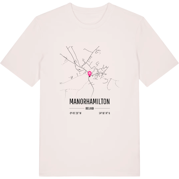 Manorhamilton map t-shirt – t-shirt from PinShirt