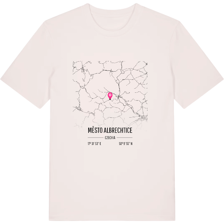 Město Albrechtice map t-shirt – t-shirt from PinShirt