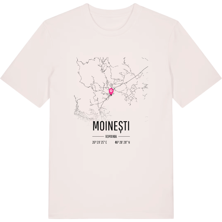 Moinești map t-shirt – t-shirt from PinShirt