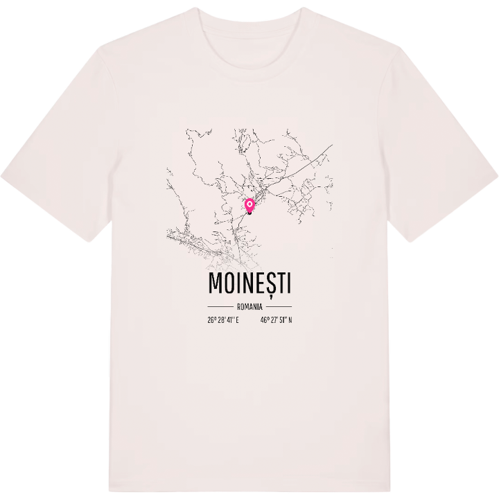 Moinești map t-shirt – t-shirt from PinShirt