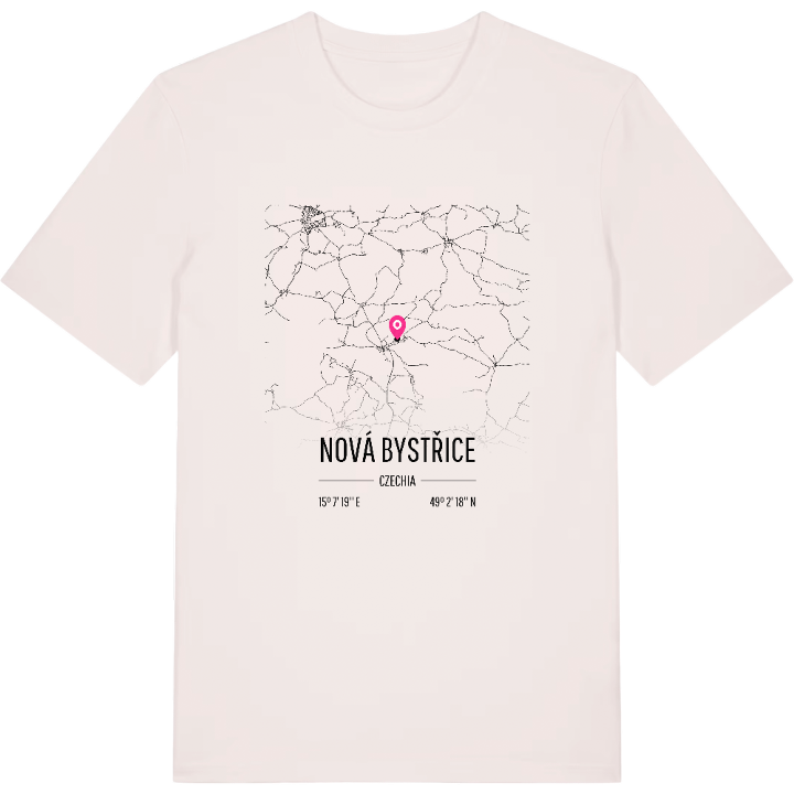 Nová Bystřice map t-shirt – t-shirt from PinShirt