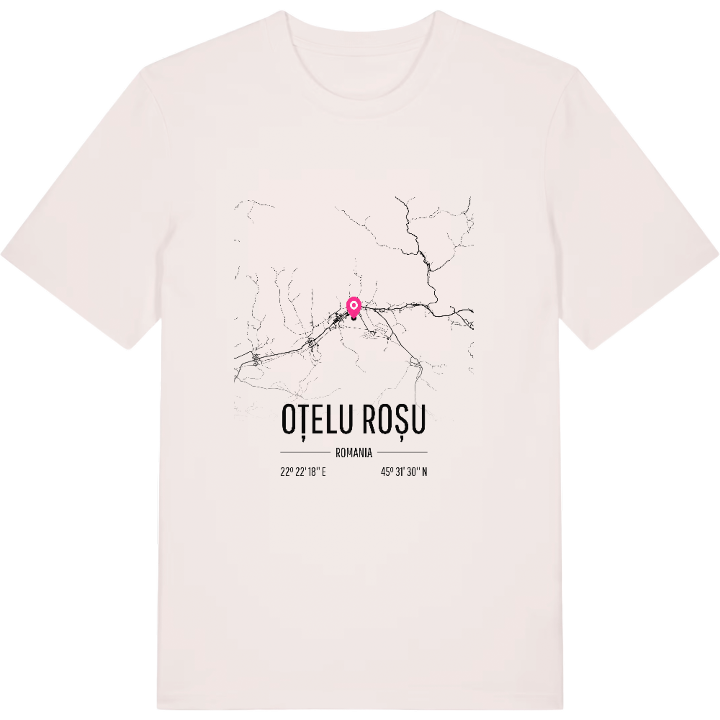 Oțelu Roșu map t-shirt – t-shirt from PinShirt