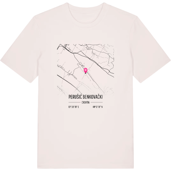 Perušić Benkovački map t-shirt – t-shirt from PinShirt