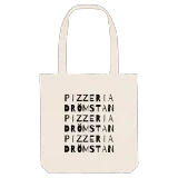 Pizzeria Drömstan wordplay tote bag