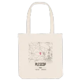 Plescop map tote bag