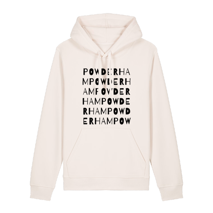 Powderham wordplay hoodie – hoodie from PinShirt