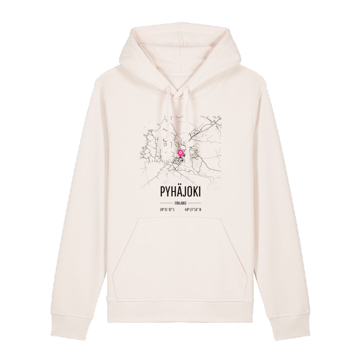 Pyhäjoki map hoodie – hoodie from PinShirt
