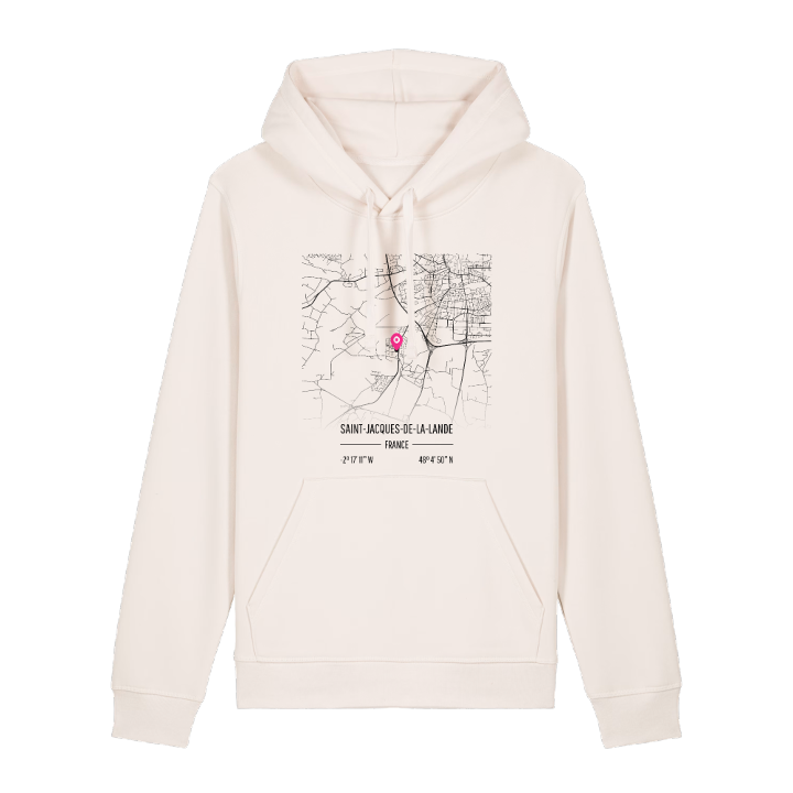 Saint-Jacques-de-la-Lande map hoodie – hoodie from PinShirt