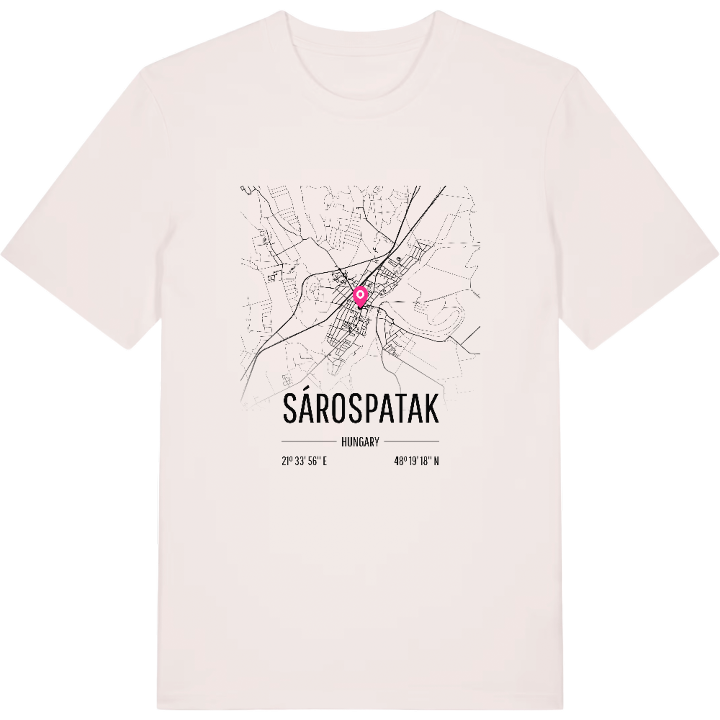 Sárospatak map t-shirt – t-shirt from PinShirt