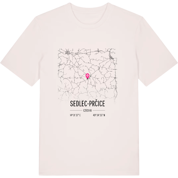 Sedlec-Prčice map t-shirt – t-shirt from PinShirt