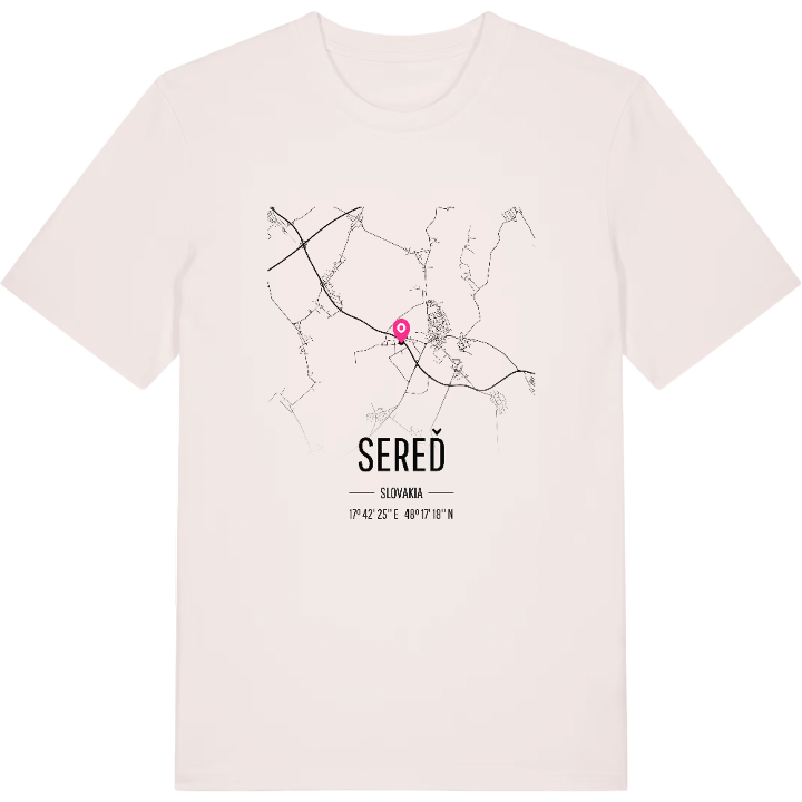 Sereď map t-shirt – t-shirt from PinShirt