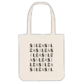 Silea wordplay tote bag