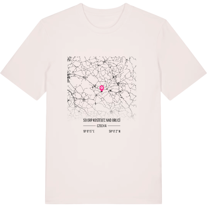 SO ORP Kostelec nad Orlicí map t-shirt – t-shirt from PinShirt