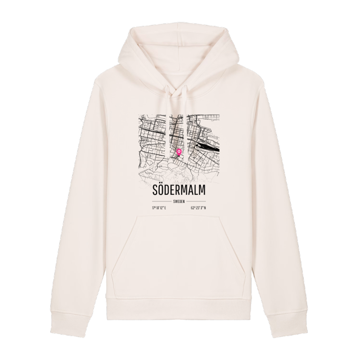 Södermalm map hoodie – hoodie from PinShirt