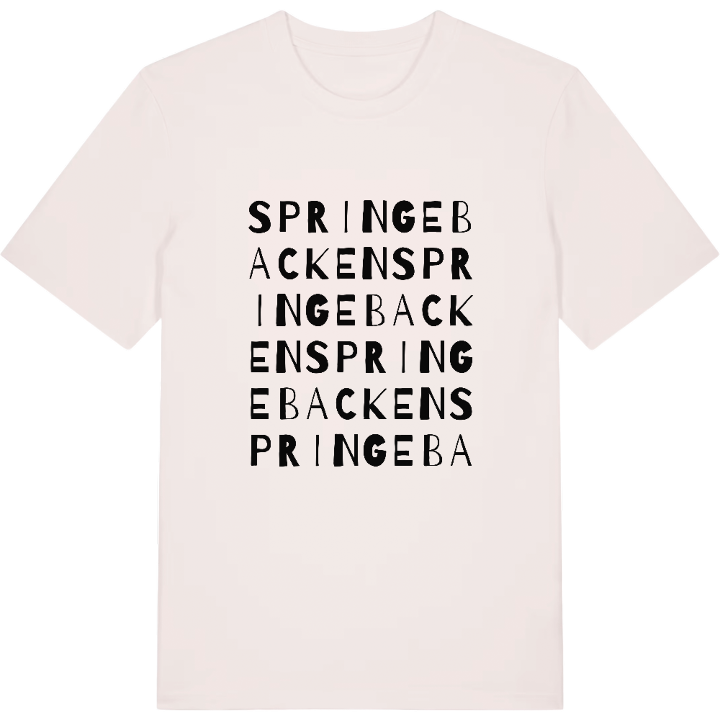 Springebacken wordplay t-shirt – t-shirt from PinShirt