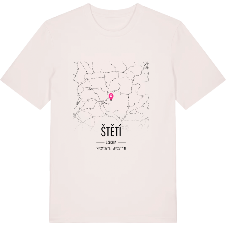 Štětí map t-shirt – t-shirt from PinShirt