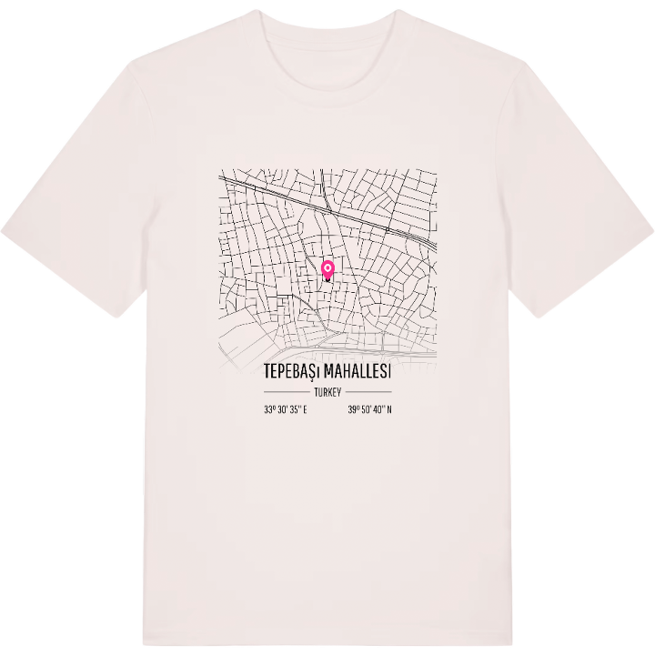 Tepebaşı Mahallesi map t-shirt – t-shirt from PinShirt