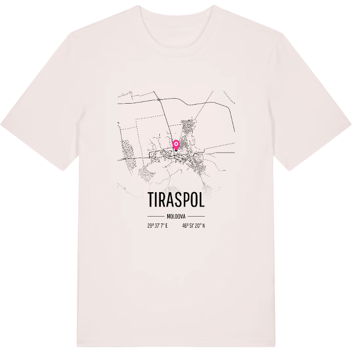 Tiraspol map t-shirt – t-shirt from PinShirt