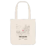 Torre Boldone map tote bag