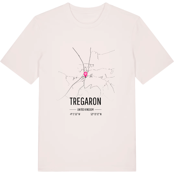 Tregaron map t-shirt – t-shirt from PinShirt