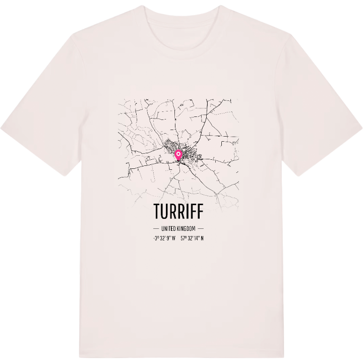Turriff map t-shirt – t-shirt from PinShirt