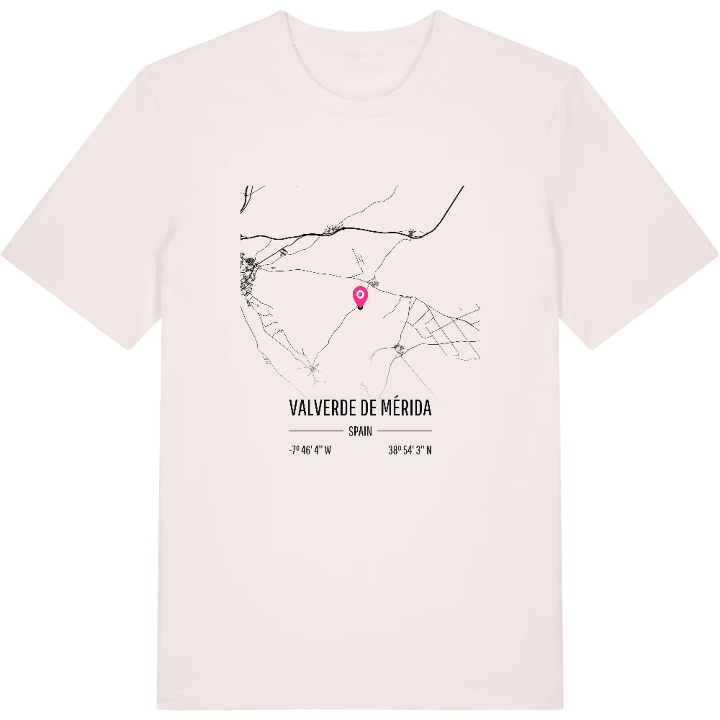 Valverde de Mérida map t-shirt – t-shirt from PinShirt