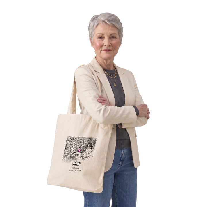 Vaud map tote bag – tote bag from PinShirt