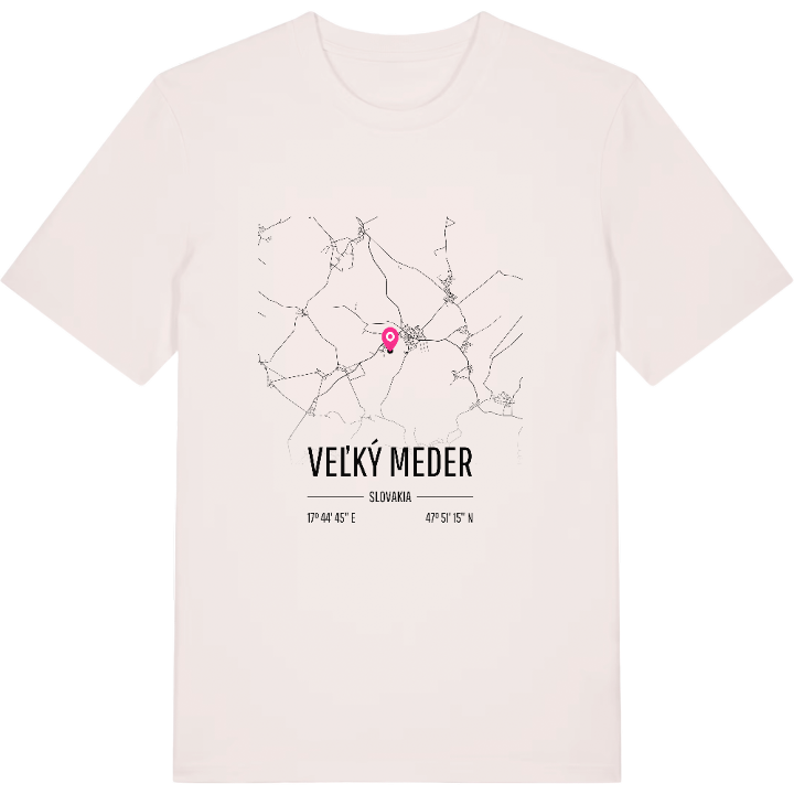 Veľký Meder map t-shirt – t-shirt from PinShirt