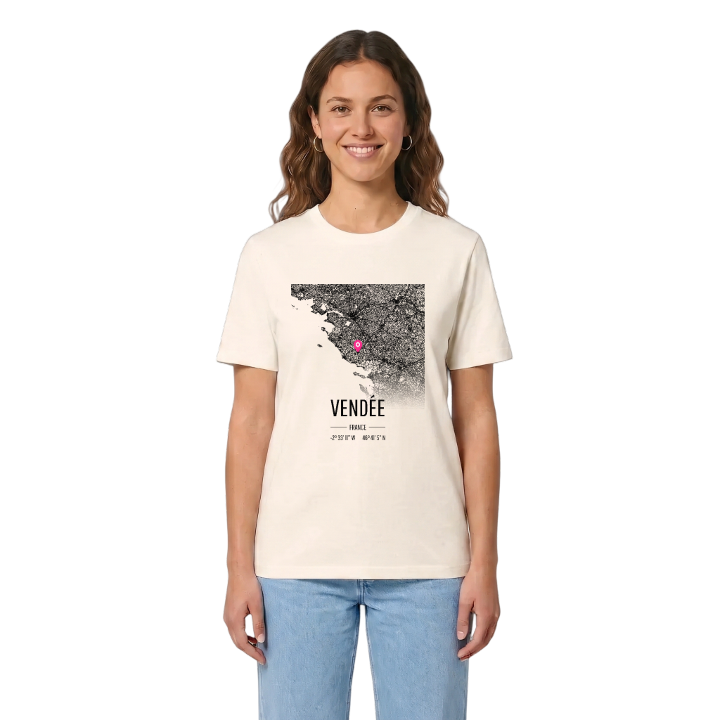 Vendée map t-shirt – t-shirt from PinShirt