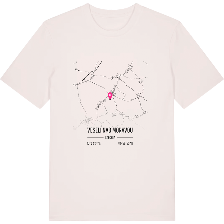 Veselí nad Moravou map t-shirt – t-shirt from PinShirt