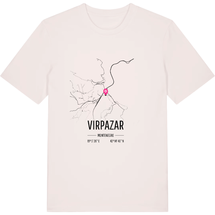 Virpazar map t-shirt – t-shirt from PinShirt