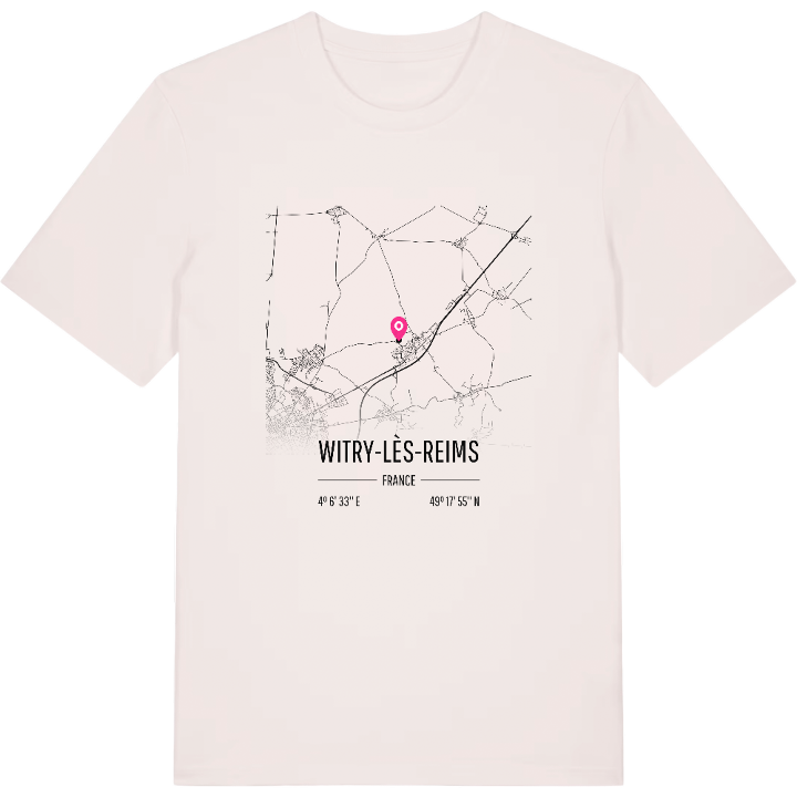 Witry-lès-Reims map t-shirt – t-shirt from PinShirt