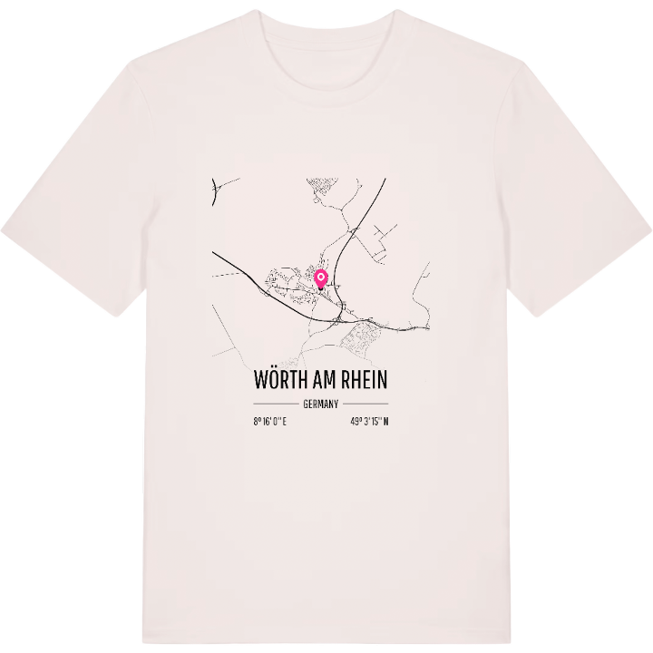 Wörth am Rhein map t-shirt – t-shirt from PinShirt