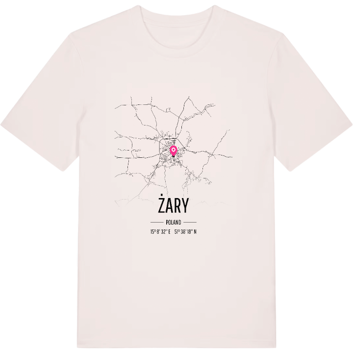 Żary map t-shirt – t-shirt from PinShirt
