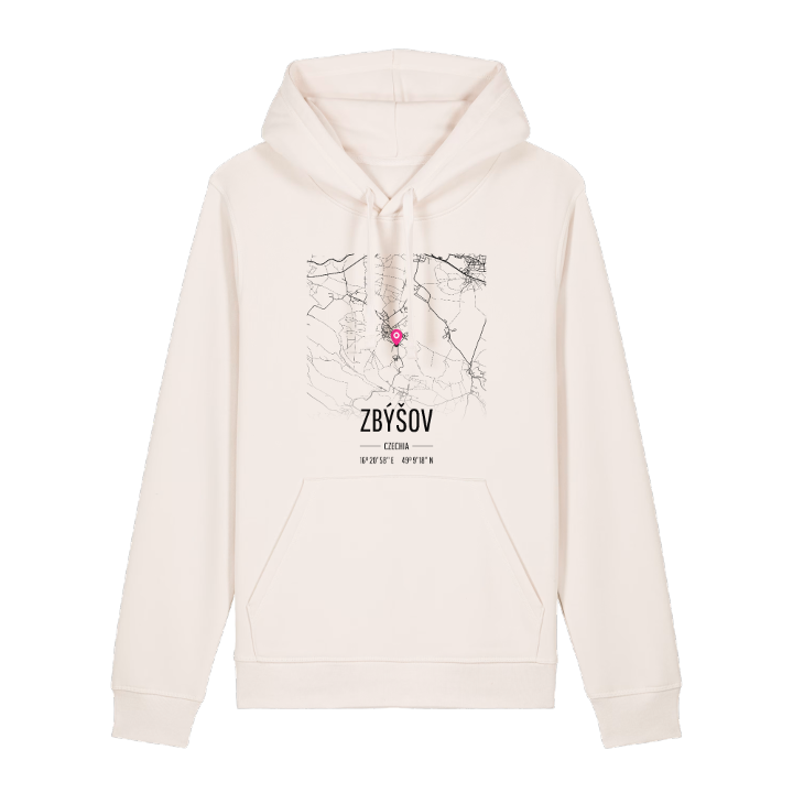 Zbýšov map hoodie – hoodie from PinShirt
