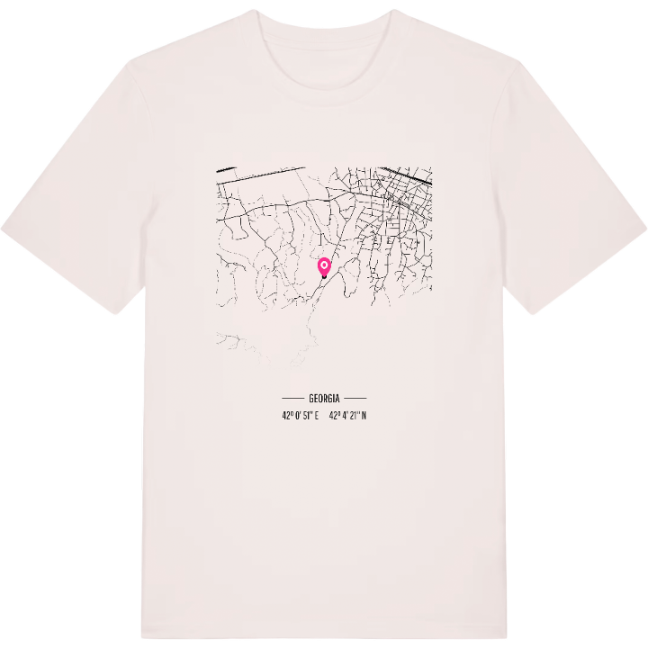 ჯუნეწერი map t-shirt – t-shirt from PinShirt