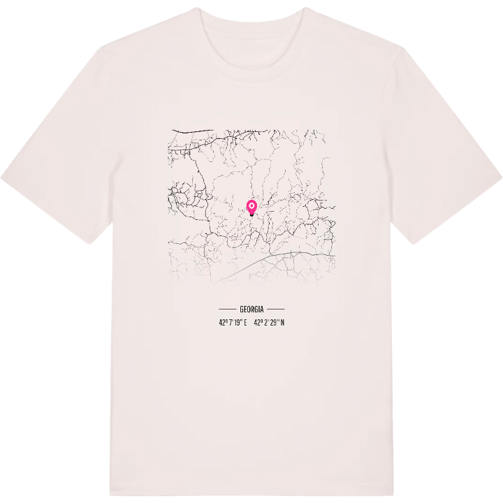 ჭანჭათი map t-shirt – t-shirt from PinShirt