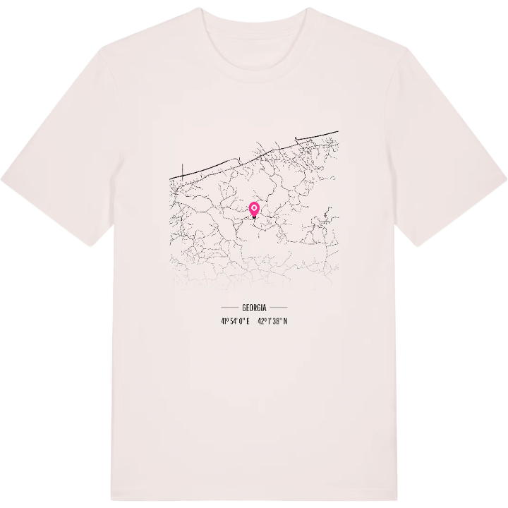 ჩოჩხათის თემი map t-shirt – t-shirt from PinShirt