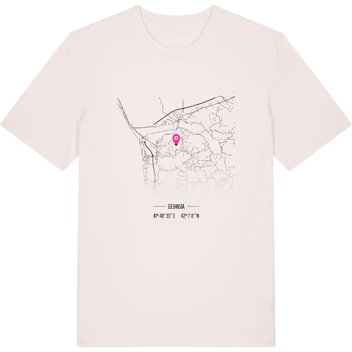 ღრმაღელის თემი map t-shirt – t-shirt from PinShirt